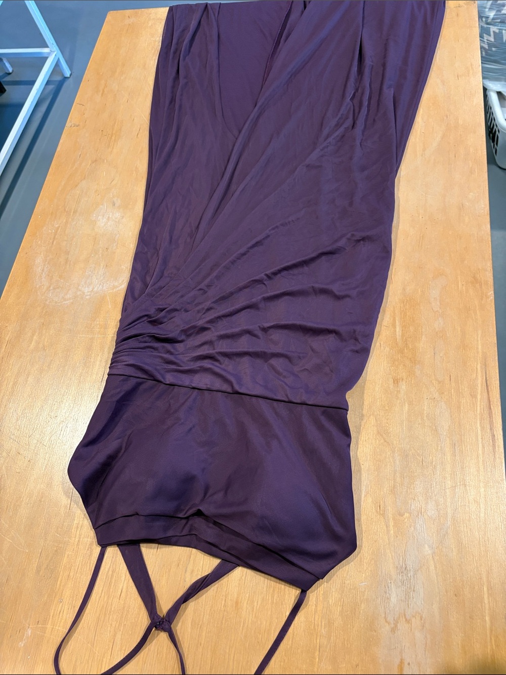 Azazie ~ Plum Grape Purple Ruched Long Dress Evening Gown Layered